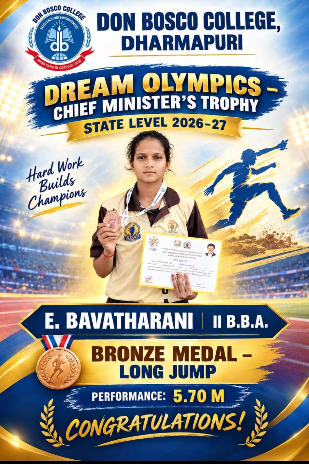 BRONZE MEDAL -LONG JUMP